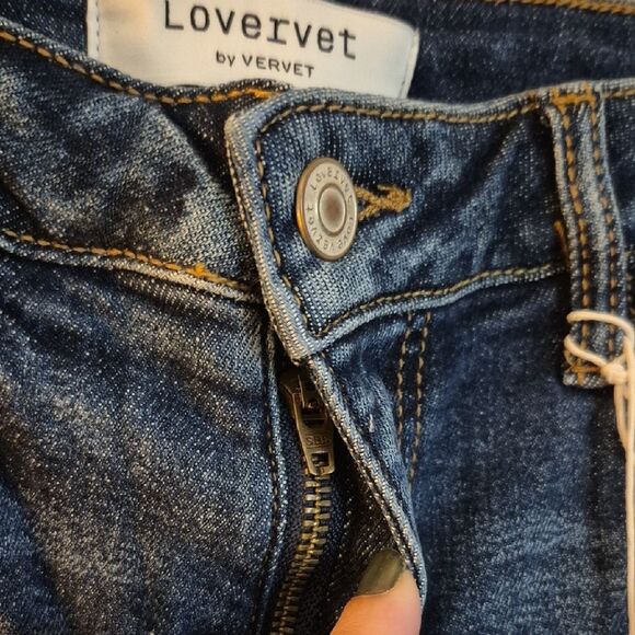 💲2️⃣0️⃣ Bundled ✔️Lovervet By VERVET Womens Dark RINSE Blue Jeans "JACKIE" Sz 8 - Picture 10 of 15